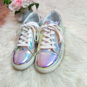 Harlow Iridescent Holographic Sneakers